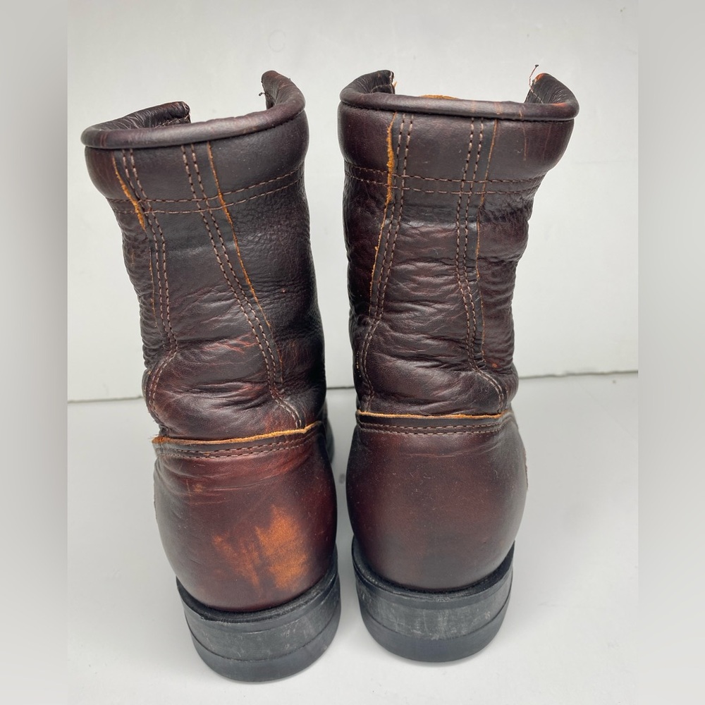 Women’s Double H Lacer 120 Plus Brown Leather Fringe Boots Sz 6.5 - Picture 7 of 15